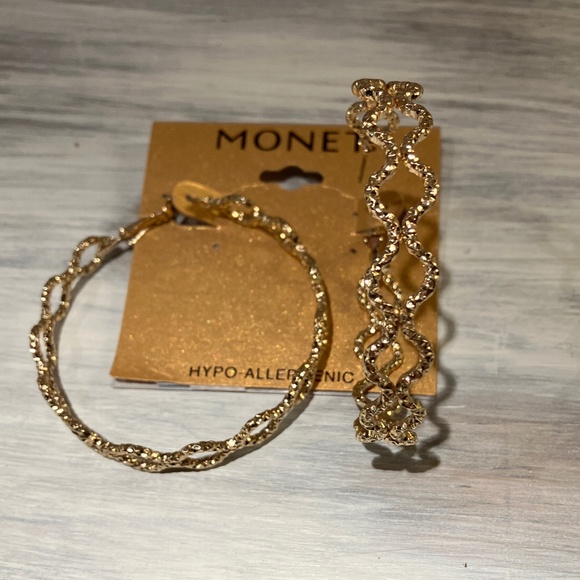 Gold Hoop Earrings - Picture 7 of 10